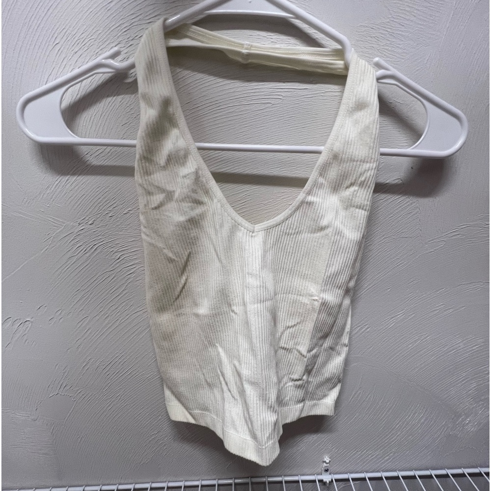 White Seamless Urban Outfitters Halter Tank, size medium